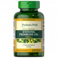 Puritans Pride Evening Primrose Oil 1000 mg with GLA 120 Softgels - Original USA